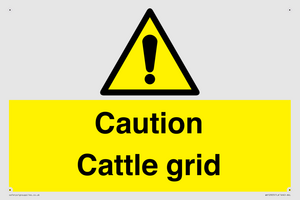 Caution Cattle grid